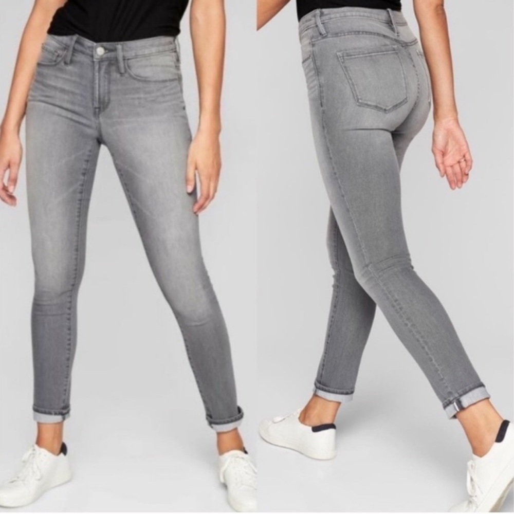 Athleta Sculptek Skinny Jeans-Grey size 6